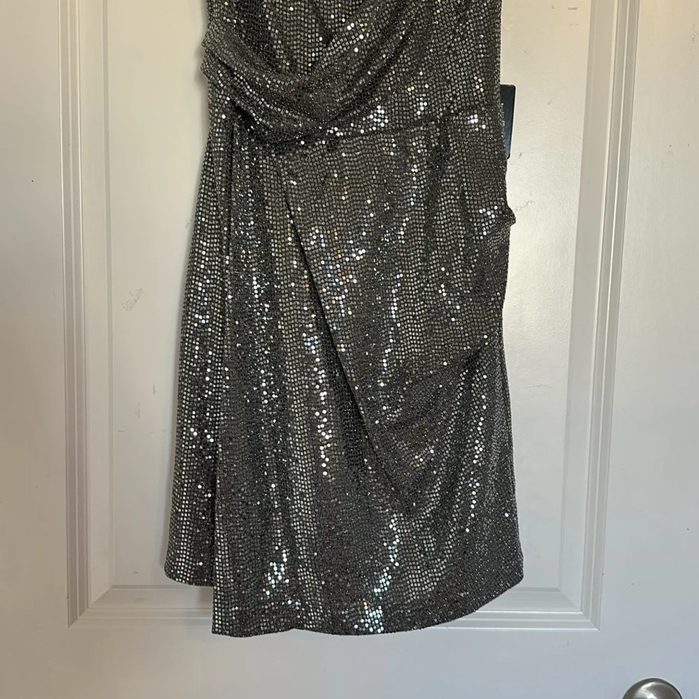 Express Women’s Silver Sparkle Dress - Size XS